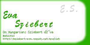 eva sziebert business card